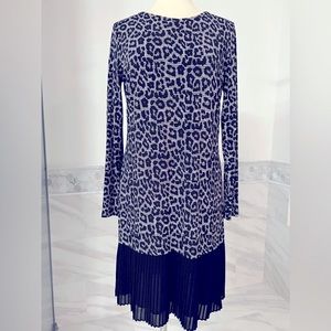 Michael Kors Cheetah Leopard Print Stretch Shift Ruffle Hem Dress